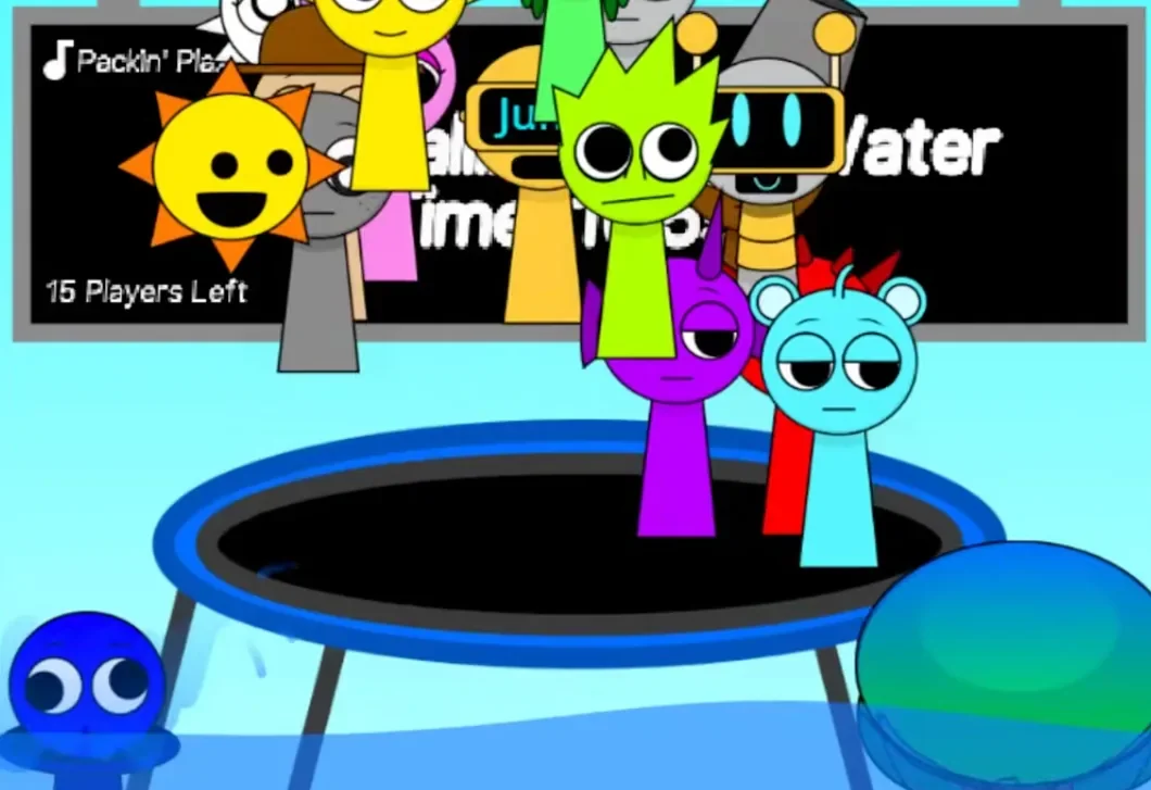 Ay In Dont Fall Off The Trampoline But Sprunkies game cover